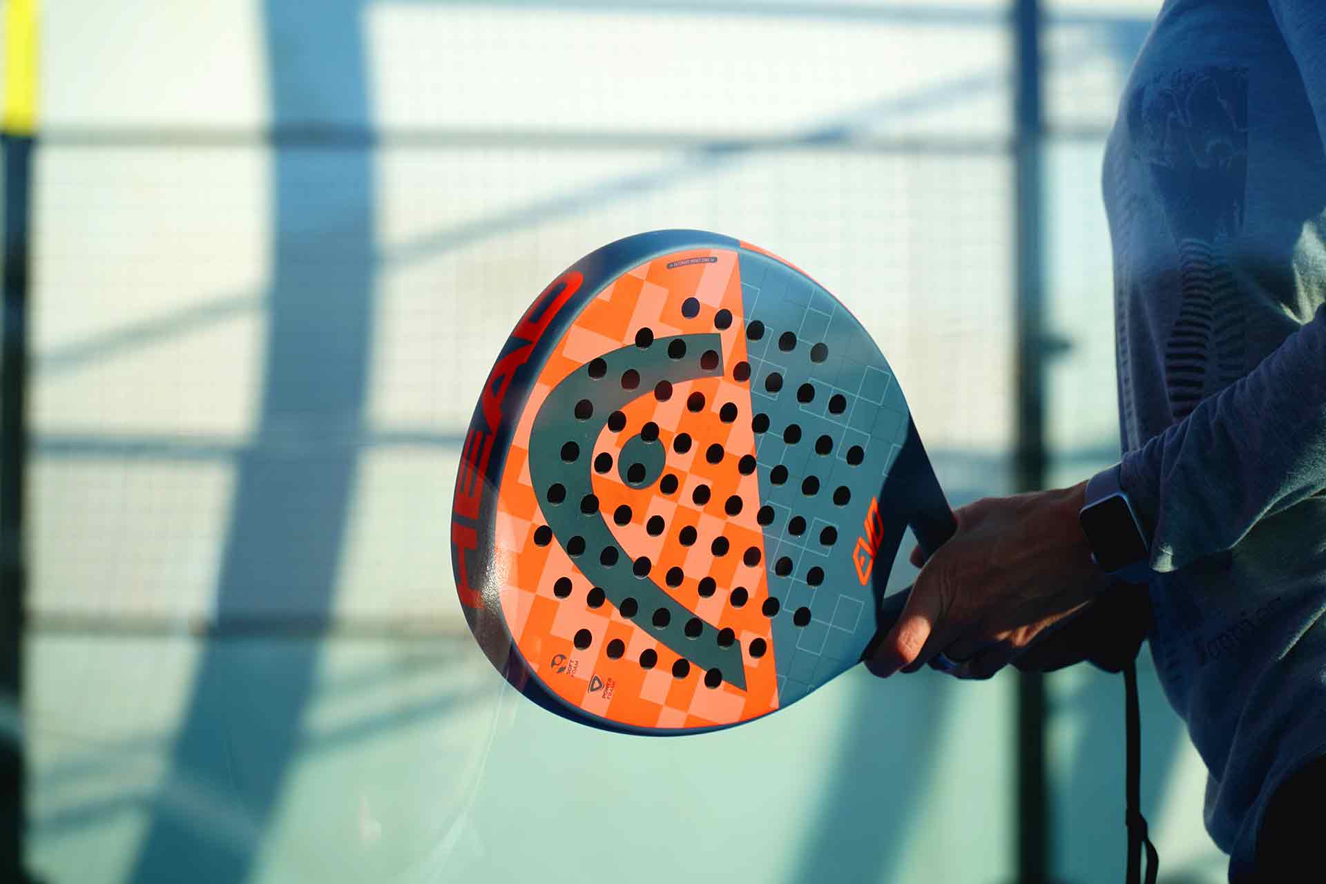 Flutlicht Padel Court Schläger