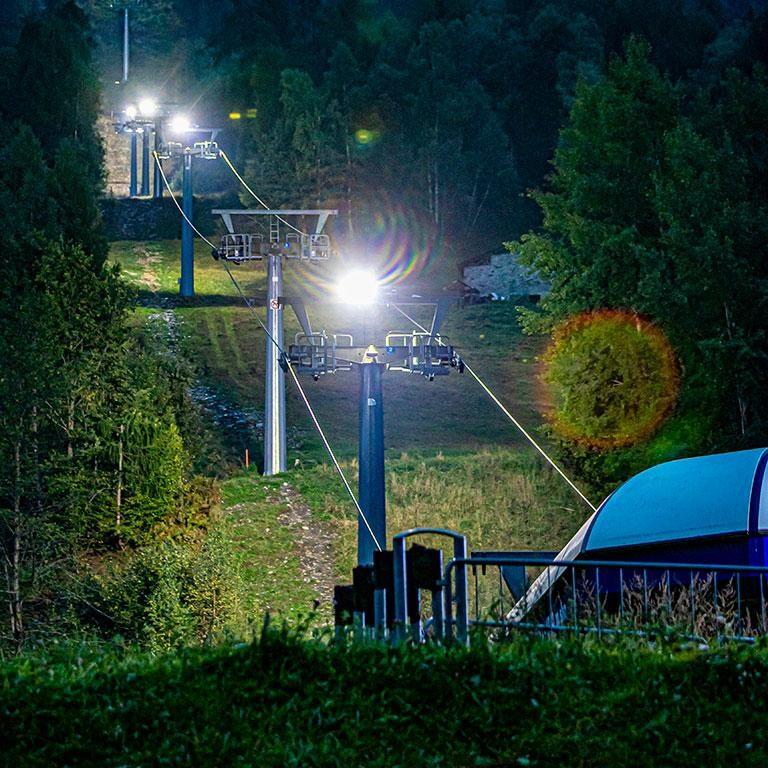 Flutlicht Skipiste